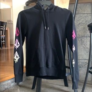 Black Women’s Volcom Hoodie. With Volcom designs